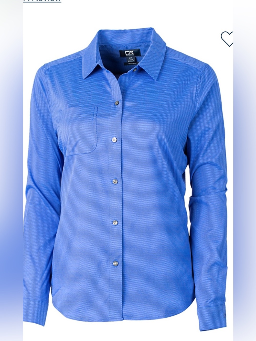 Cutter & Buck Versatech Geo Dobby Stretch Womens Long Sleeve Dress Shirt Medium